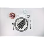 Set de 6 servilletas de Tela Suaves Color Gris Oscuro I 100% algodón orgánico sostenible con certificación Gots I Tamaño 45x45 cm I para Fiestas, Navidad, cenas, decoración de Mesa 10 Set de 6 servilletas de Tela Suaves Color Gris Oscuro I 100% algodón orgánico sostenible con certificación Gots I Tamaño 45x45 cm I para Fiestas, Navidad, cenas, decoración de Mesa