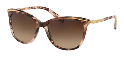 Ralph Lauren RA5203 146313 54M Pink Tortoise/Dark Brown Gradient Cateye Sunglasses for Women+Bundle with Accessory Eyewear Kit