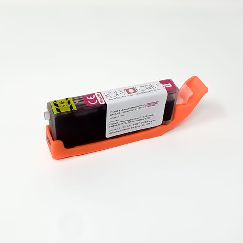 KOPYFORM Cartucho de tinta alimentaria Rojo (Magenta) (Compatible con Canon CLI 581)   TK583