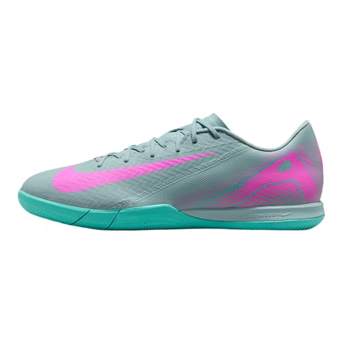 Nike Mercurial Vapor 16 Academy IC Low-Top Soccer Shoes (FQ8434-301, Ocean Cube/Pink Blast) Size 7