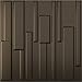 Ekena Millwork 19 5/8"W x 19 5/8"H Wigan EnduraWall Decorative 3D Wall Panel, Metallic Dark Bronze (Covers 2.67 Sq. Ft.