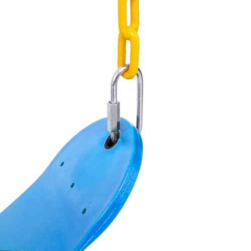 Image of Sunnyglade 8 PCS Swings Seats Heavy Duty with 66 inch Chain, Playground Swing Set Accessories Replacement with Snap Hooks, Support 250lb (8, Blue)
