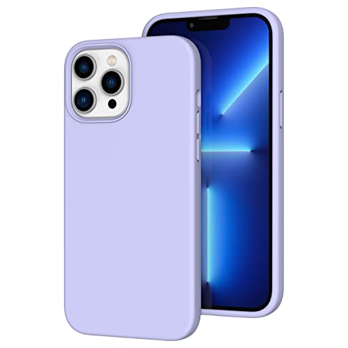 K TOMOTO Compatible with iPhone 13 Pro Max Case for Women and Men, [Full-Body Protection] [Anti-Fingerprint] [Soft-Touch] Shockproof Soft Silicone Phone Case for iPhone 13 Pro Max 6.7", Light Purple - image 1
