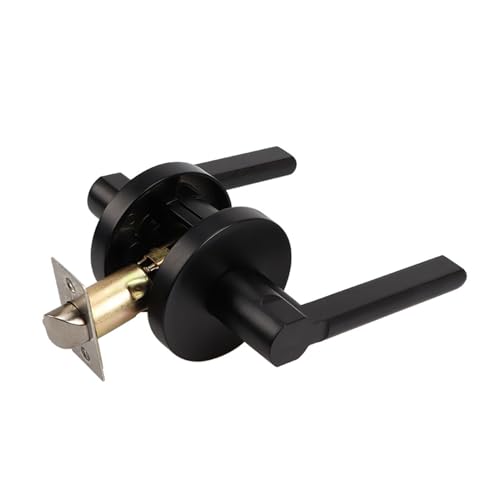 Manilla de puerta con cerradura premium Three-Pole Handle en color negro mate 5