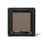 Cat Mate 4-Way-Locking Cat Flap with Door Liner to 50 mm (235) - Secure Lockable Door for Small to Medium Sized Cats, for UPVC, Wood and Wall, Grey