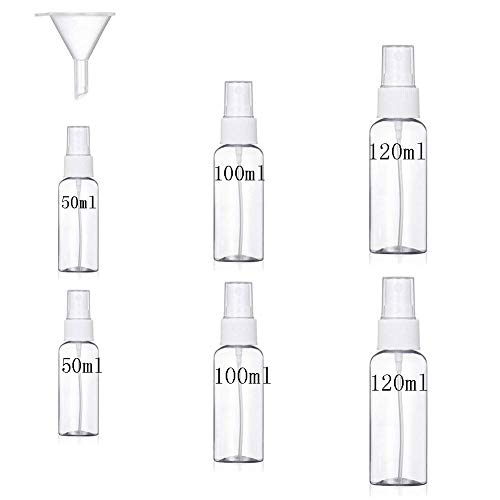 Preisvergleich Produktbild Dehots Parfümzerstäuber Sprühflasche Zerstäuber Pumpzerstäuber Sprayflasche Tragbares Reiseflaschen Transparent Kunststoff Atomiser Flüssigkeitsbehälter Für ätherische Öle, Reise, Parfüm