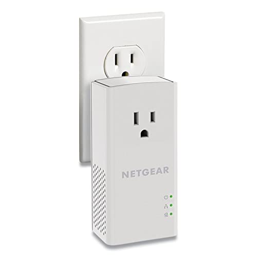 NETGEAR Powerline Adapter Kit, 1200 Mbps Wall-Plug, 1.2 Gigabit Ethernet Ports with Passthrough + Extra Outlet (PLP1200-100PAS) - image 1