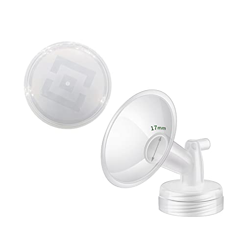 Image of Begical 1pc 17mm Flange&Flange Cover Compatible with Spectra/Motif Luna/Amada MYA Breastpumps Replacement to Pump Parts/Flanges/Shields. Compatible with Spectra S1 S2 9 Plus Parts/Accessories