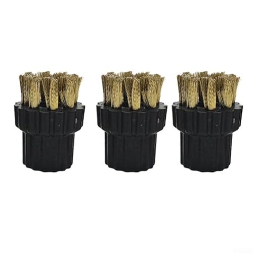 Cabezales de cepillo de limpieza eficiente para mopa de vapor, paquete de 3 incluye latón y cepillos suaves para manchas difíciles (cepillo de cobre M8)
