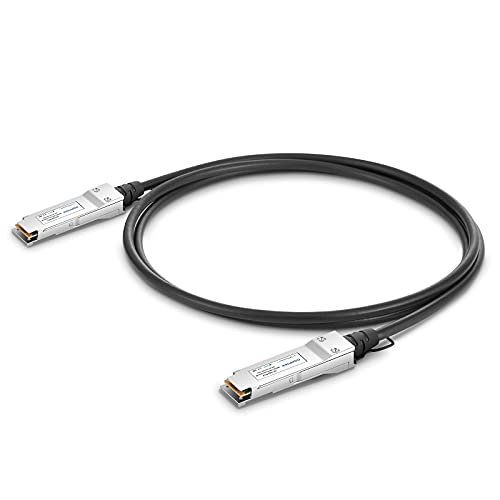 Image of 100G QSFP28 DAC Patch Cable, 0.5M (1.64ft) QSFP28 to QSFP28, Passive Direct Attach Copper Twinax Cable Compatible with Cisco QSFP-100G-CU0.5M, Fortinet and More