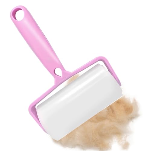 Reusable Plush Roller - Portable Dust Wipers For Clothes Furniture | Pet Hair Remover Stick, Sticky Roller Ball Picker, Tool Com