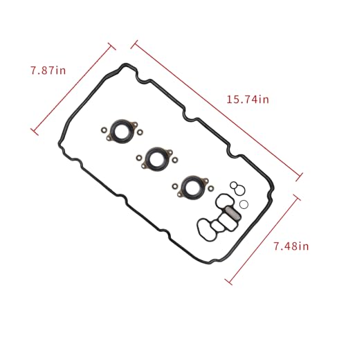 Image of 0362072 120305G0000 120505G0000 Valve Cover Gasket Sets & 15825-P8A-A01 Oil Filter Adapter Gasket Fits 2013-2024 Acura MDX /RDX /RLX /TLX Honda Accord /Crosstour /Odyssey /Passport /Pilot /Ridgeline 3.5 3.0L