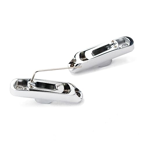 Abaodam Bass Guitar Bridge Nut Set Chrome Guitar Bridge Parts Smooth Finish and Zinc Alloy Construction
