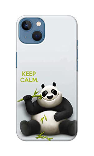 Image of Printed Hard Back Cover Case for Apple iPhone 13 Back Cover (Cartoon Panda) -203