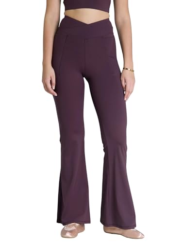 Image of CAVA Tall Hourglass Flared Leggings for Women | V-Waistband, Anti-Camel Toe Design, Tall Fit, Flared Bottoms, Deep Pockets, Sculpting Stretch Fabric