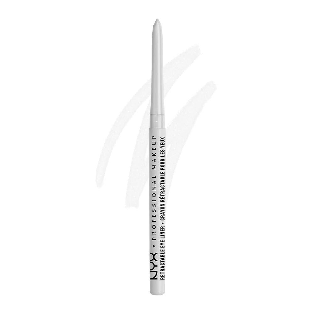 NYX Eye Liner Mechanical Pencil Retractable Twist Up Eyeliner Crayon Auto Pen - White