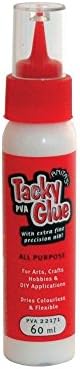 Anita's Tacky Poly Vinyl, PVA Craft Glue, 60ml, Ideal For Paper Crafting, All-Purpose Adhesive With Strong Tack, For Wood, Paper, Card, Leather, Foam, Fabric, Can Be Used For Making Slime, Dries Clear