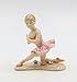 Cosmos Gifts 20863 Ballerina in Pink with Knee Down Ceramic Figurine, 4-1/2-Inch