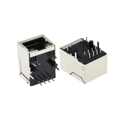 Conector RJ45 HR911105A puerto único Ethernet LAN para soldar en PCB pack de 10 4