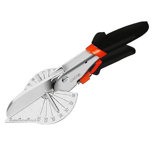 GARTOL Miter Shears, 45°-135° Adjustable Angle Cutter for Shoe Moulding, Quarter Round and PVC, SK5 Steel Trim Scissors (Tool Only) by GARTOL - Used condition - US$19.11