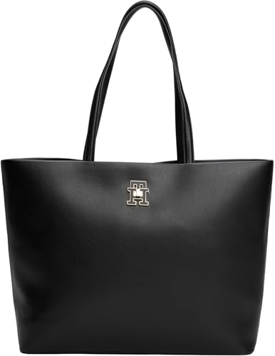 Tommy Hilfiger Damen Tote Bag Tasche Modern mit Innentasche, Schwarz (Black), Einheitsgröße