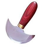 Picture of BANYOUR Leather Round Head Knife With Wooden Handle Leather Working Knife For DIY Leather Craft Cutting