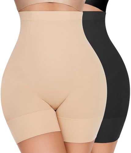 Image of YADIFEN Tummy Control Shapewear Shorts Women Thigh Slimmer High Waisted Shapewear Women Girdles Shorts Shapewear Under Dress