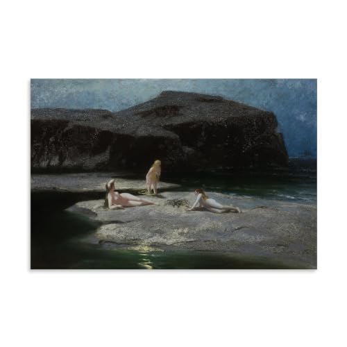 Cuadro Mondnacht Am Meer de Hermann Hendrich: póster de pared y decoración moderna