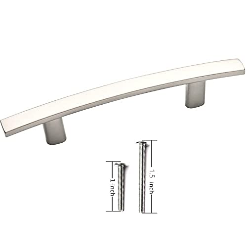 Aviano Hardware | 10 Pack Modern Curved Subtle Arch Handle Pull | Cabinet Hardware | Kitchen Cupboard Door, Bedroom Dresser Drawer, Wardrobe And Office Furniture Hardware (Satin Nickel, 5.2 Inch) #TOP1