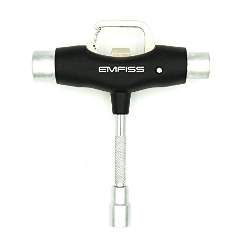 Emfiss Skateboard All-in-One Skate T Tool with Griptape File and Bottle Opener