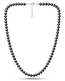 MagnetRX® Magnetic Hematite Necklace – Ultra Strength Magnetic Hematite Stones – Unisex Beaded Necklaces for Men and Women (6mm Round Beads)