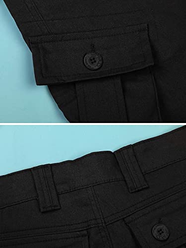 Mesinsefra Womens Cargo Pants, Casual Military Combat Work Hiking Pants With 8 Pockets Black 12 #TOP6