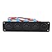 Produktbild 12v / 24v Wippschalter Panel 5 Gang Runde Dash Kippschalter Blaue LED für RV Boat Yacht Marine