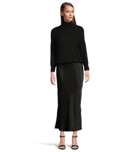 Michael Stars Women's Padma 2-in-1 Dress, Black