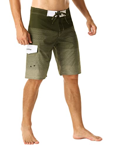 Image of unitop Men's Bathing Board Trunks Beach Shorts Holiday Hawaiian Colorful Striped