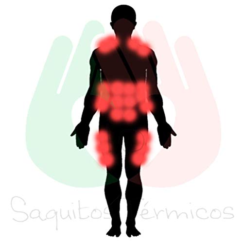 Faja Térmica Lumbar de Semillas - Almohada de Calor para Espalda Calentar en Microondas (50x25 cm) - Saco Térmico Grande con Funda Lavable, Tela de Algodón 100% y Olor a Lavanda