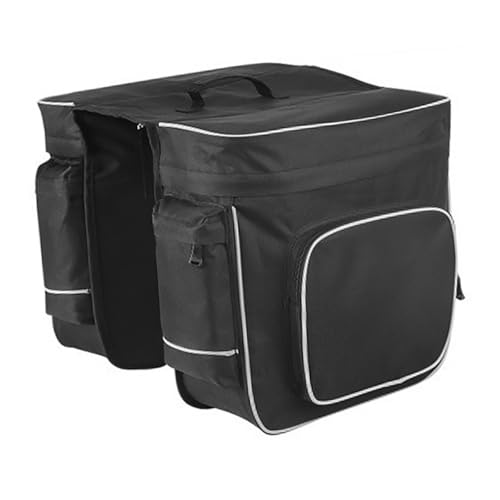 Toddmomy 1 Pieza Bolsa de Paquete Bike Bolsa de Tubo Superior Doble portaequipajes Bicicleta Bolsas de Ciclismo alforjas de Bicicleta para Parrilla Trasera Tela de Alta Densidad 600d Negro