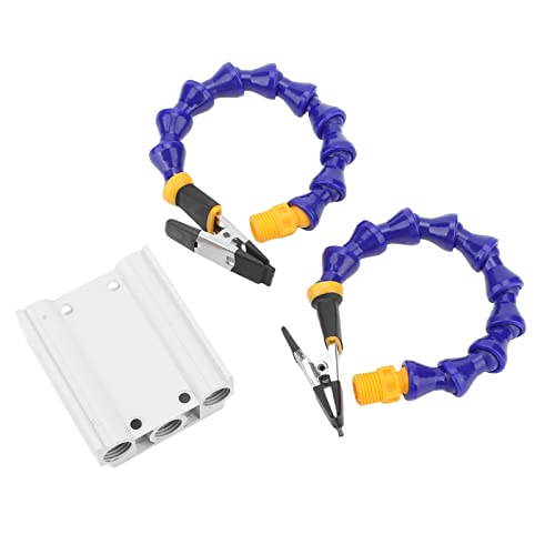 Herramienta de Soldadura con Manos Auxiliares, Tercera Mano Soldadura ABS con Brazo Flexible Múltiple, Soporte de Aleación de Aluminio para Estación de Soldar para Reparación Electrónica (2 piezas)