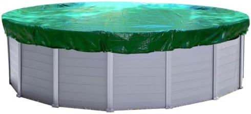 QUICK STAR Poolabdeckung Rund für 320-366 cm Pools | Planenmaß Ø 420 cm | Grün | Sommer & Winter Poolplane | Solar Abdeckplane | 180g/m² PE Zweifach Beschichtete Abdeckung | Solarp