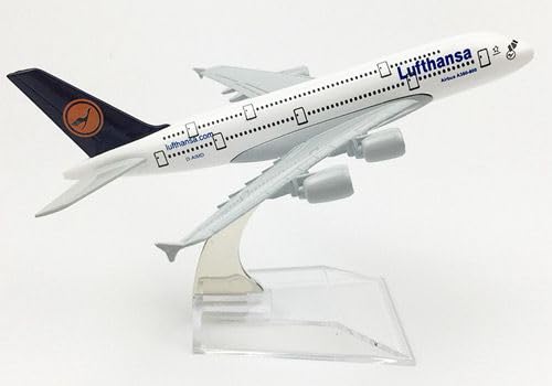 eS³kube Diecast Metal Aeroplane Scale Model, Size -15 Cm -1Pc - For Display Only (Lufthansa), For Adult, Multicolor