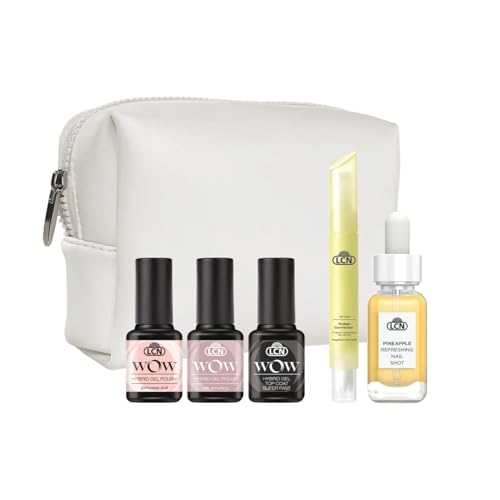 LCN Startset WOW - Hybrid Gel Polish 9-teilig - Gellack Starterset ganz ohne Lichtgerät für bis zu 10 Tage perfekt lackierte Nägel