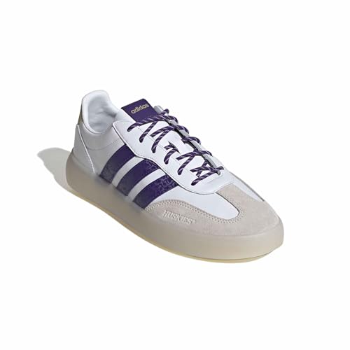 Image of adidas Men's NCAA Team Barreda Decode, White /Team Collegiate Purple /Team Sand /University of Washington, 9.5