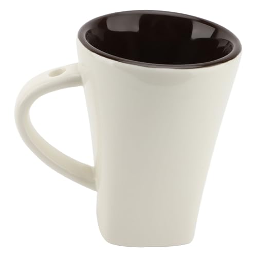 Taza de chocolate para fondue cerámica blanca miniatura 3