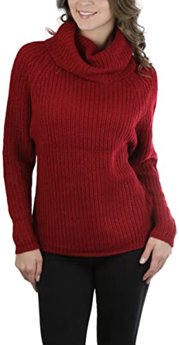 Image of ToBeInStyle Women's Classic Knit Fold Over Turtleneck Pullover