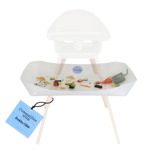 CATCHY - Food Catcher - Compatible with Stokke Clikk High Chair + 12 Other High Chairs - Highchair Sold Separately - Baby &amp; Toddler Food &amp; Mess Catcher - Under High Chair Accessory