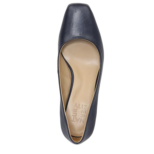Naturalizer Womens Warner Square Toe Block Heel Pump,French Navy Blue,10 Wide by Naturalizer - Image 2