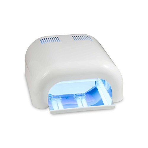 N&BF 36 Watt UV Lampe/Lichthärtungsgerät tunnelform Weiss für Gelnägel mit Timer & Dauerbetrieb Lichthärtegerät… – Bild 2