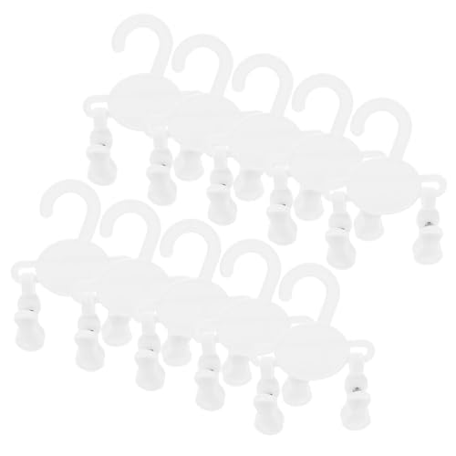 ABOOFAN 10 Pcs Non Slip Shoe Hangers with Clips Plastic Clothes Drying Rack for Versatile Design for Slippers Socks Items Space Saving Storage