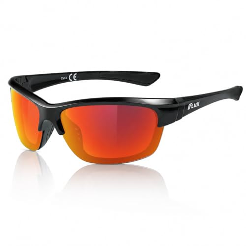Image of ICECUBE AVENTO Polarized Sports Sunglasses - UV400 & Anti-Slip, Lightweight for Driving, Running & Golf - Unisex (BLK/Red)