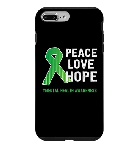 Peace Love Hope �����^���w���X�[�� �O���[�����{�� �T�|�[�g �X�}�z�P�[�X iPhone 7 Plus/8 Plus �p